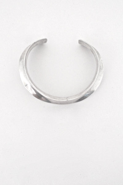 Palle Bisgaard curved silver cuff bracelet