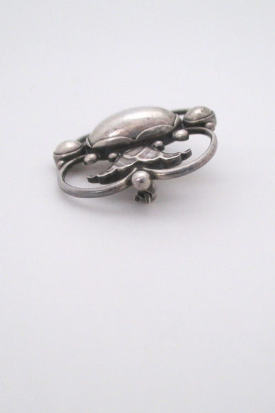 profile Georg Jensen Denmark vintage silver Skonvirke brooch 236B