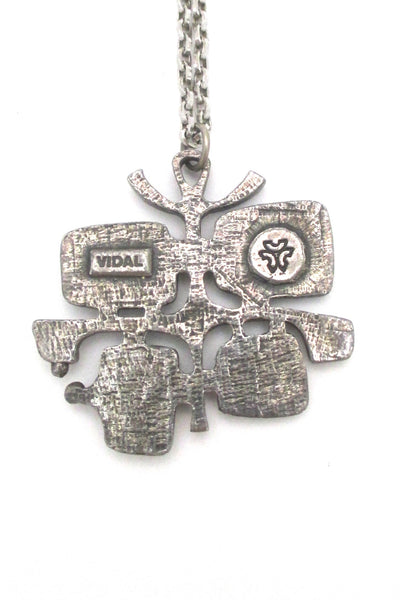 Guy Vidal 'radiant plates' openwork pendant necklace