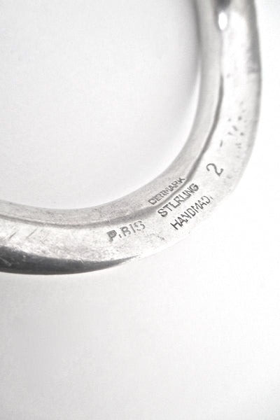 Palle Bisgaard curved silver cuff bracelet