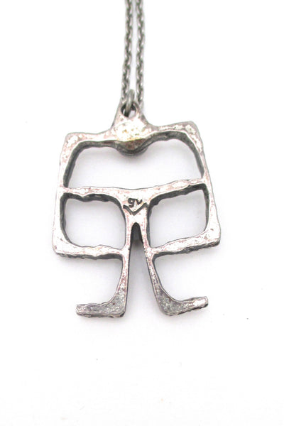 Guy Vidal openwork pendant necklace