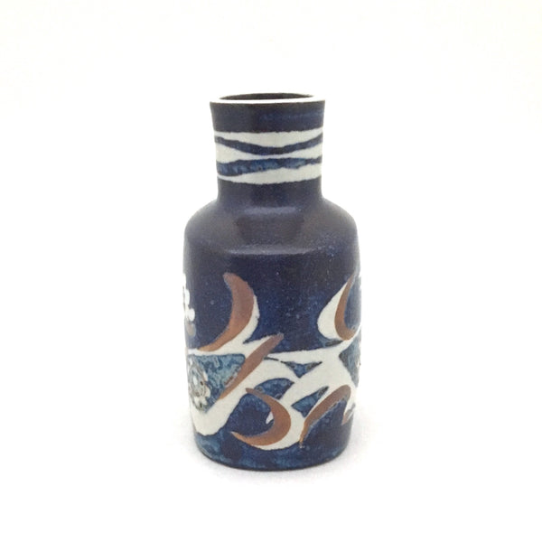 profile Royal Copenhagen Denmark vintage ceramic faience Baca bird vase 1 by Nils Thorsson Scandinavian Modern design