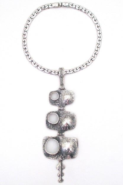 Guy Vidal extra large hinged 'volcano' choker - rare