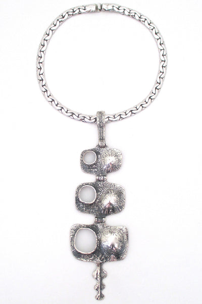 Guy Vidal extra large hinged 'volcano' choker - rare