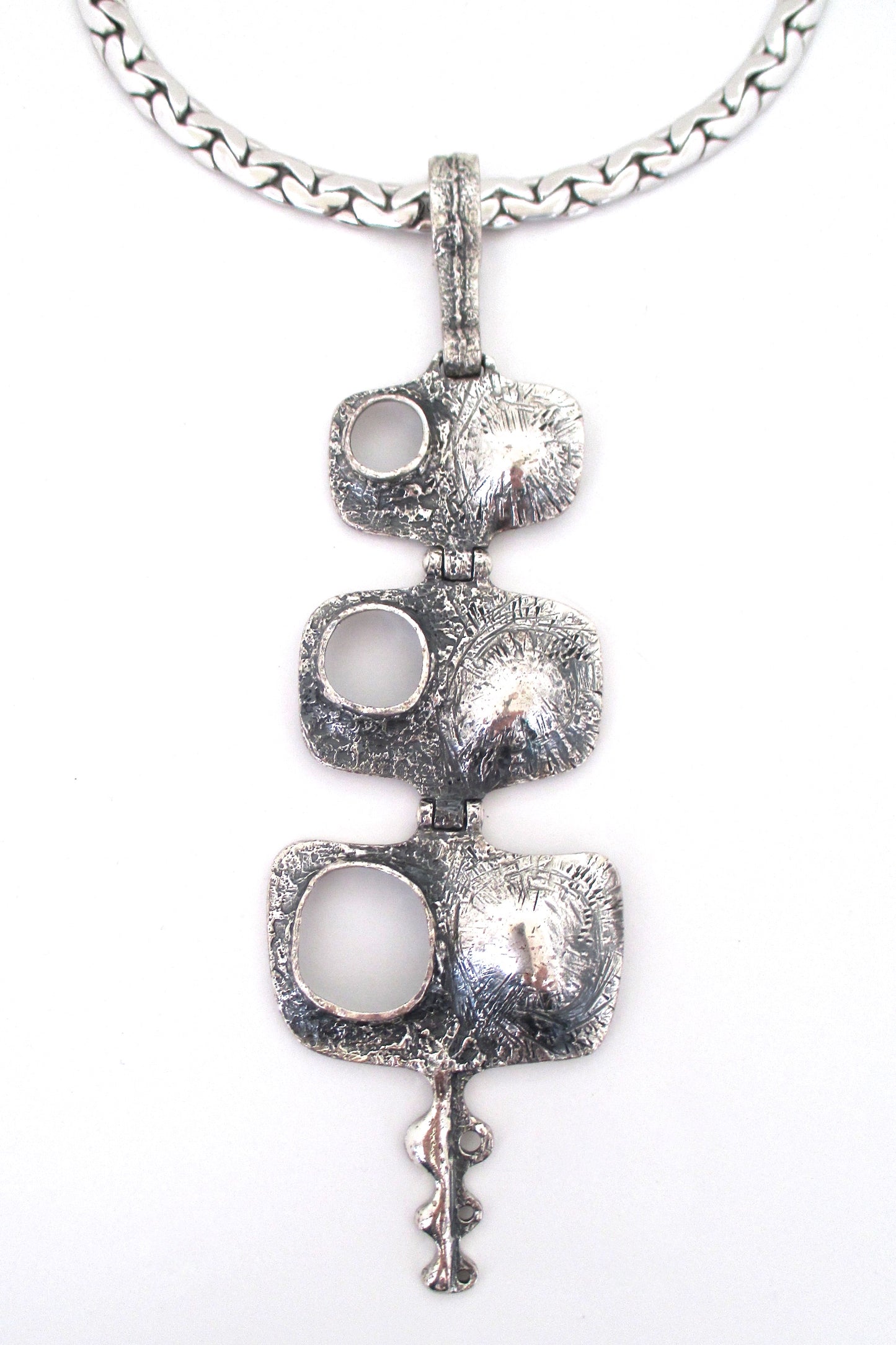 Guy Vidal extra large hinged 'volcano' choker - rare