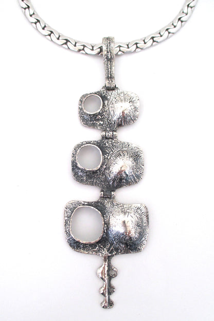 Guy Vidal extra large hinged 'volcano' choker - rare