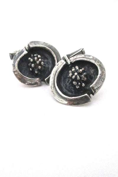 Guy Vidal Canada vintage brutalist cufflinks at Samantha Howard Vintage