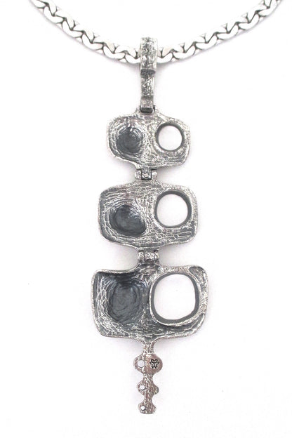 Guy Vidal extra large hinged 'volcano' choker - rare