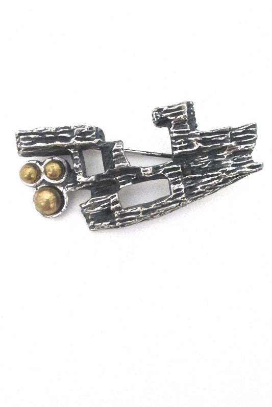 Robert Larin Canada vintage brutalist brooch at Samantha Howard Vintage