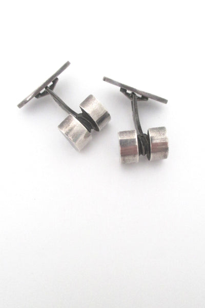 Georg Jensen modernist silver cufflinks #67 by Sigvard Bernadotte