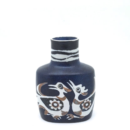 Royal Copenhagen Denmark vintage ceramic faience Baca bird vase 2 by Nils Thorsson Scandinavian Modern design