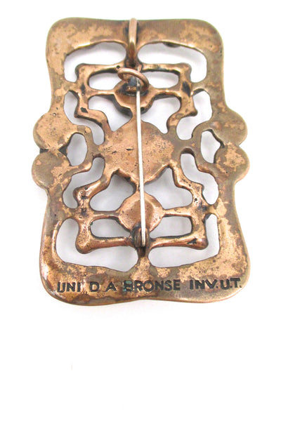 Unn Tangerud for Uni David-Andersen bronze pendant / brooch