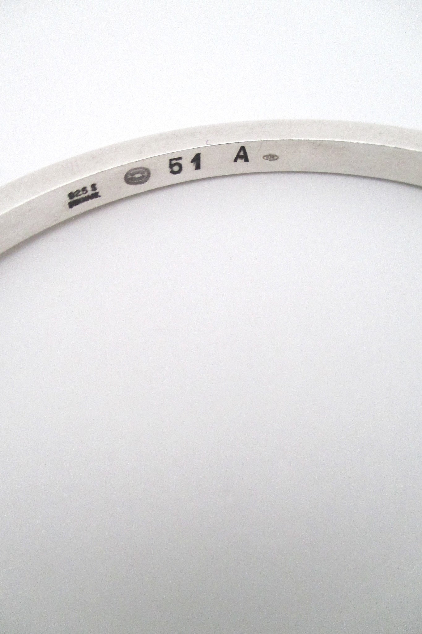 Georg Jensen simple silver bangle #51A