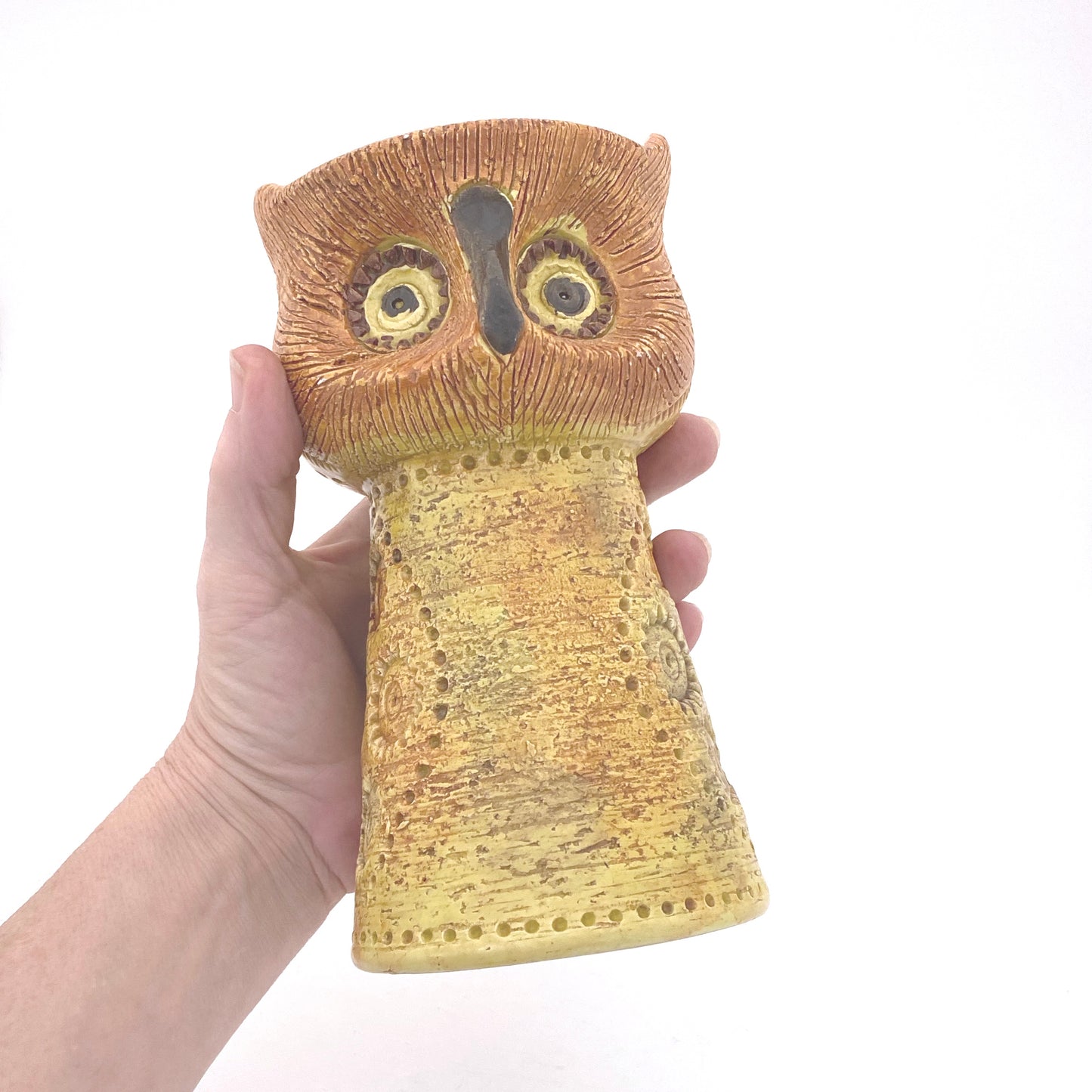 Bitossi owl candle stand ~ Aldo Londi