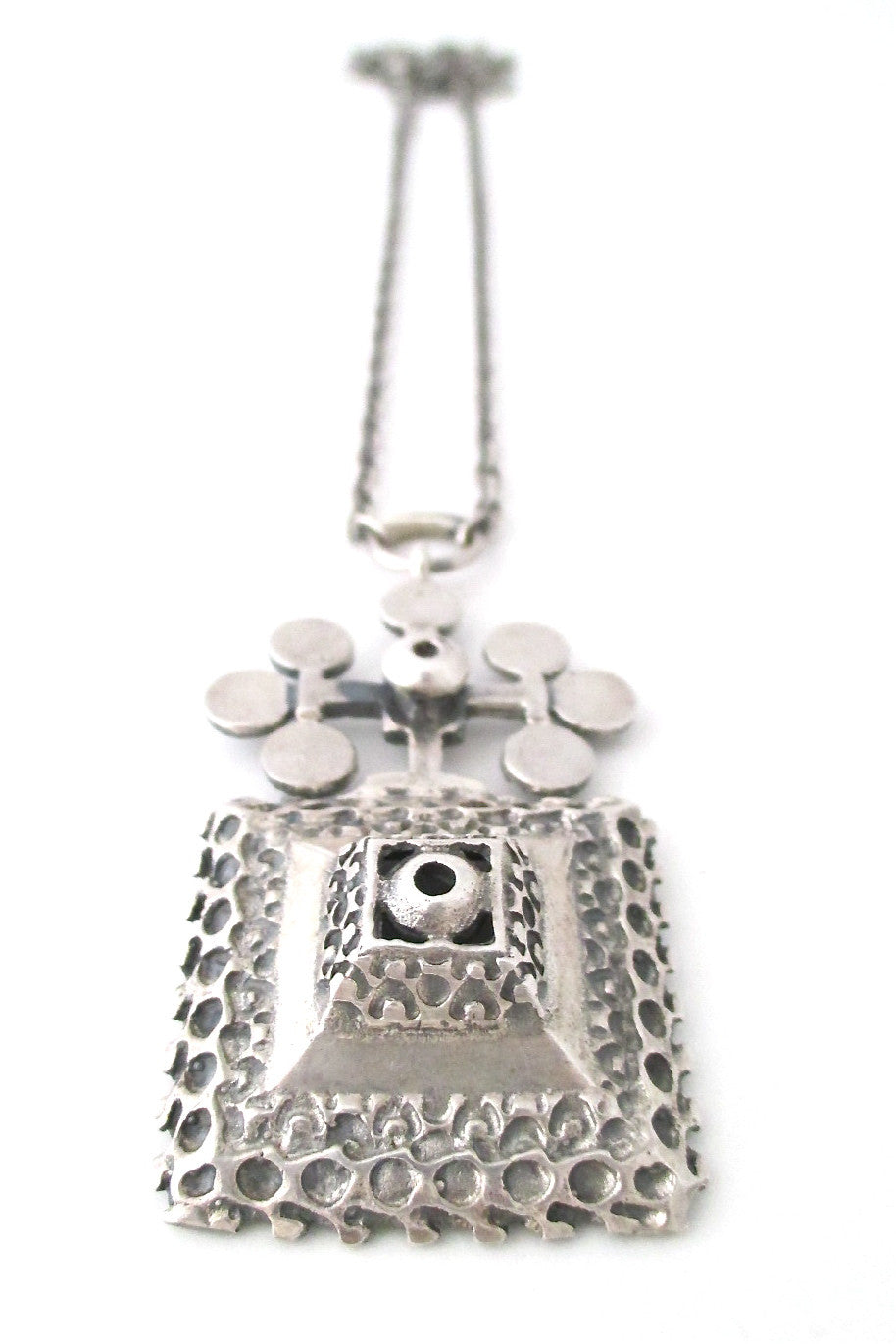 Pentti Sarpaneva Turun Hopea Finland vintage silver large pendant necklace