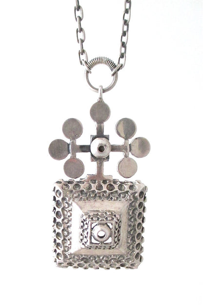 Pentti Sarpaneva Turun Hopea Finland vintage silver large pendant necklace