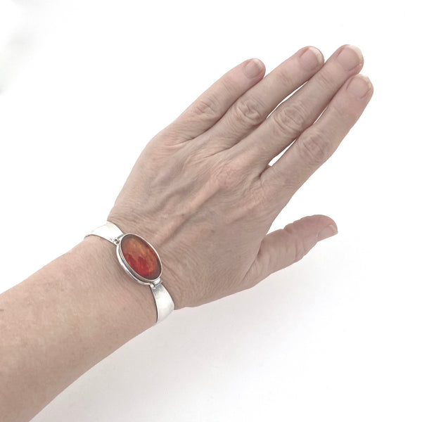 Niels Erik From vintage silver & amber bracelet