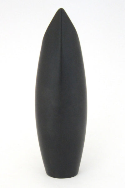 Rosenthal Germany porcelaine noire (black porcelain) Pinguino vase by Lino Sabattini