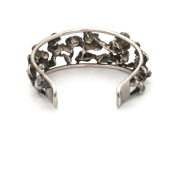 Aage Weimar heavy brutalist silver cuff bracelet