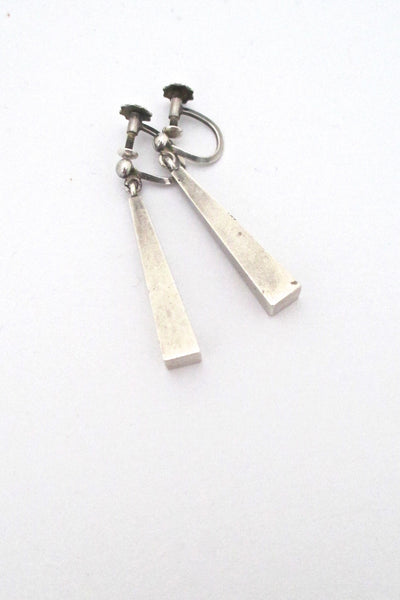 Arne Johansen silver drop earrings