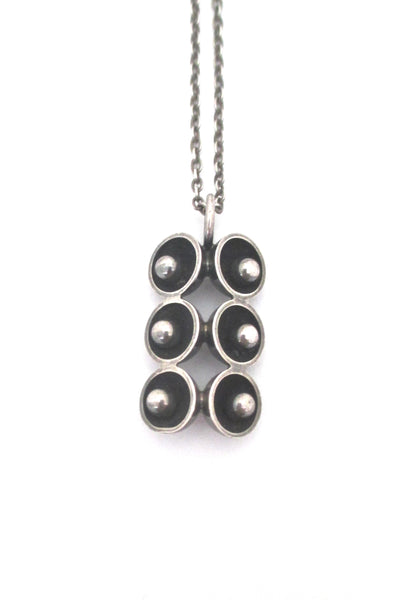 Elis Kauppi silver spheres pendant necklace