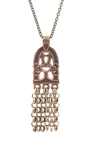 detail Kalevala Koru Finland vintage bronze Paradise pendant necklace