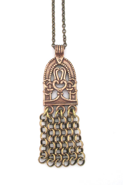 Kalevala Koru 'Birds of Paradise' bronze pendant necklace