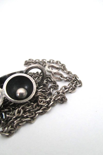 Elis Kauppi silver spheres pendant necklace