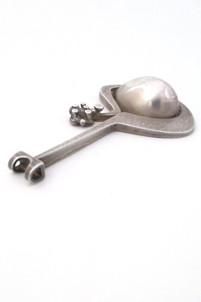 Jorma Laine Turun Hopea Finland vintage silver large pendant