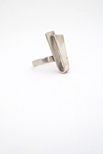 Arne Johansen silver 'fins' ring