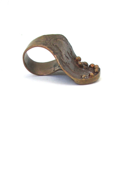 Jane Wiberg massive bronze ring #563