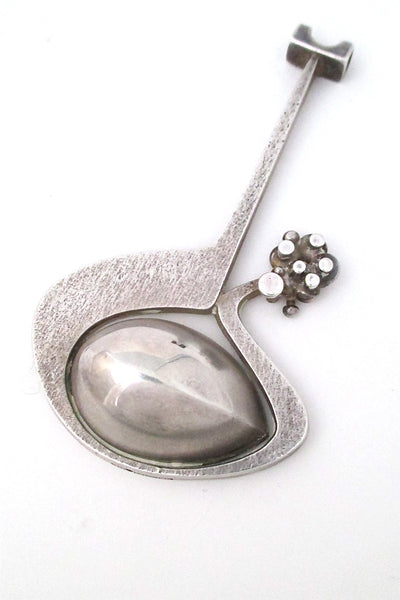 Jorma Laine Turun Hopea Finland vintage silver large pendant