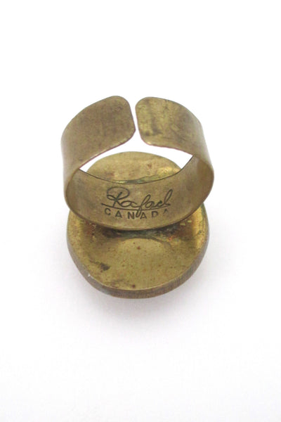 Rafael Canada brass & clear ring