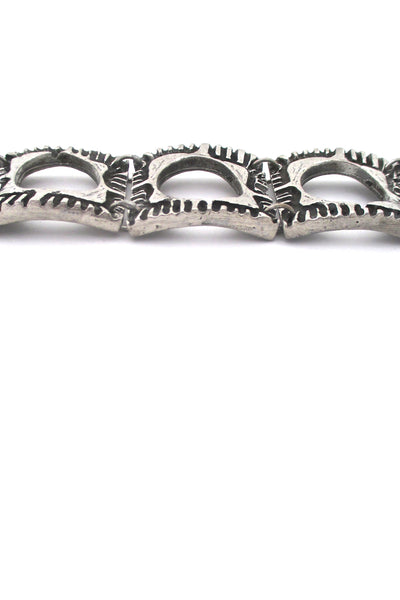 Robert Larin large openwork geometric panel link bracelet
