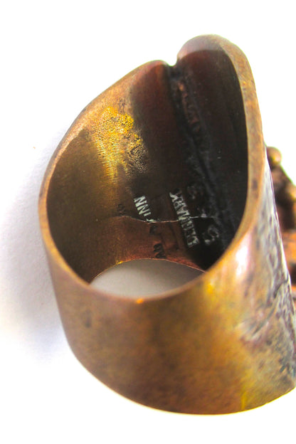 Jane Wiberg massive bronze ring #563