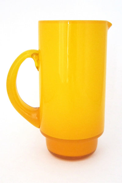 Holmegaard, Denmark yellow cased glass "Palet" pitcher by Michael Bang