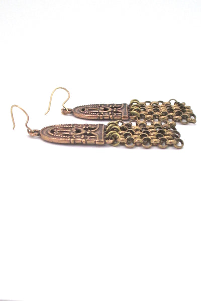 Kalevala Koru 'Birds of Paradise' bronze drop earrings – Samantha ...
