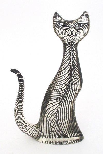 Palatnik vintage modernist acrylic cat sculpture medium
