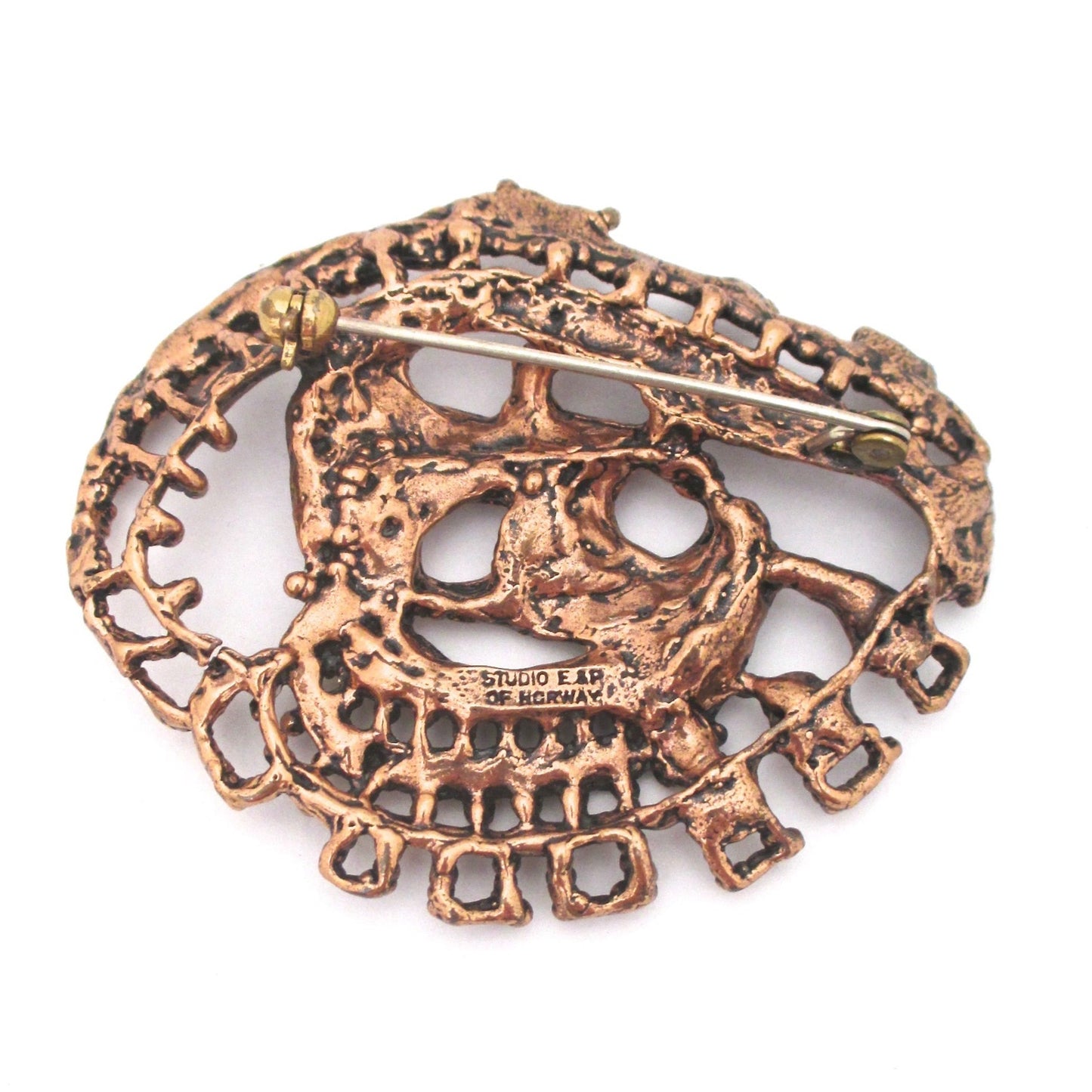 Studio Else & Paul large sculptural bronze brooch