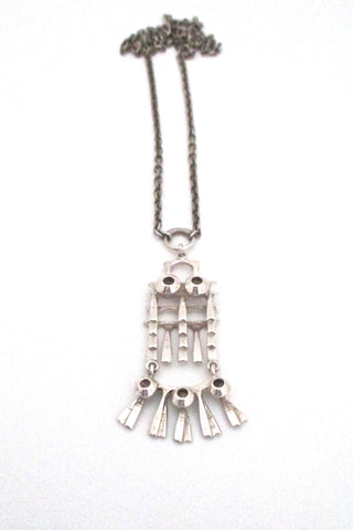 Pentti Sarpaneva kinetic silver 'owl' necklace