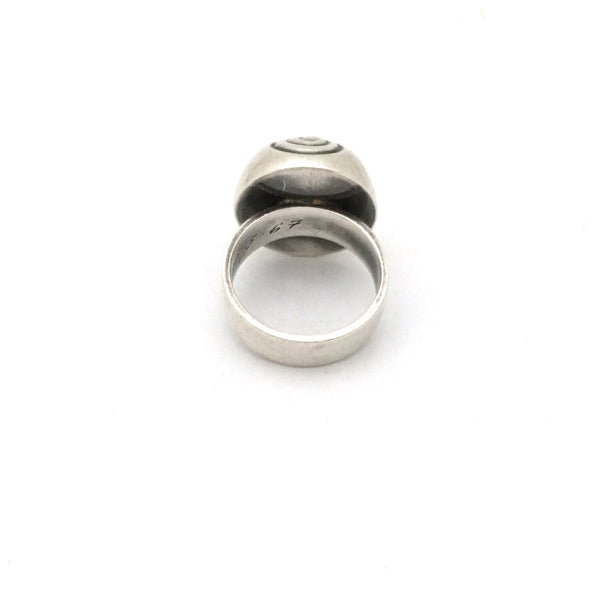 Kalevala Koru silver dome ring ~ spirals