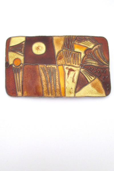 ront David-Andersen Norway vintage four seasons enamel sterling silver brooch large version