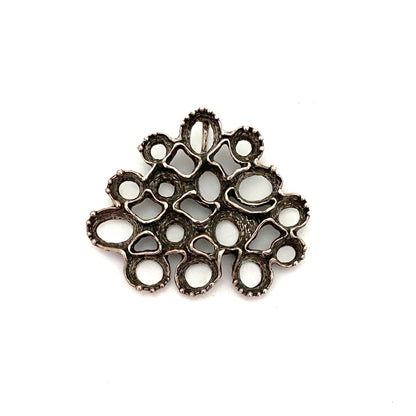 Studio Else & Paul vintage silver openwork large pendant