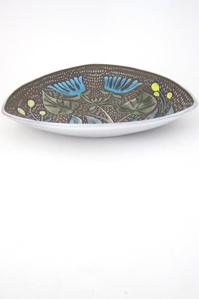 detail Mari Simmulson Upsala Ekeby Sweden floral ceramic dish