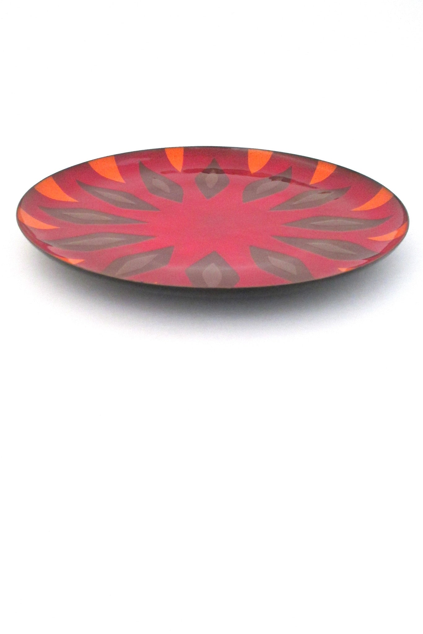 Miguel Pineda Mexico vintage modernist enamel plate