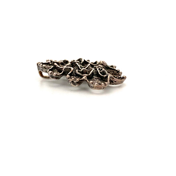 profile Studio Else and Paul Norway vintage silver openwork pendant necklace Scandinavian Modernist jewelry design
