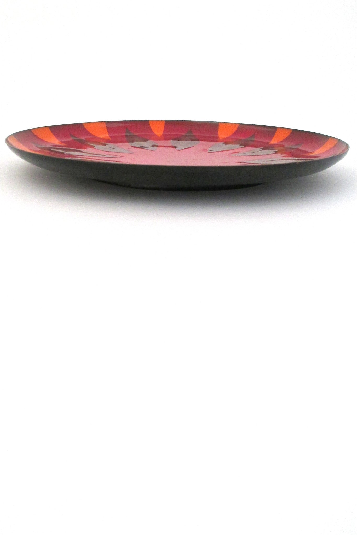 Miguel Pineda Mexico vintage modernist enamel plate