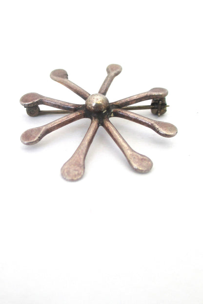 detail Joseph Skinger American Modernist sterling silver brooch