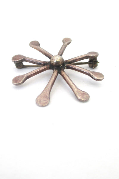 detail Joseph Skinger American Modernist sterling silver brooch