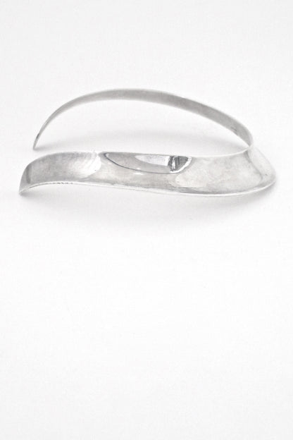 profile Ove Wendt for Andreas Mikkelsen Denmark vintage silver Scandinavian Modern wide collier neck ring